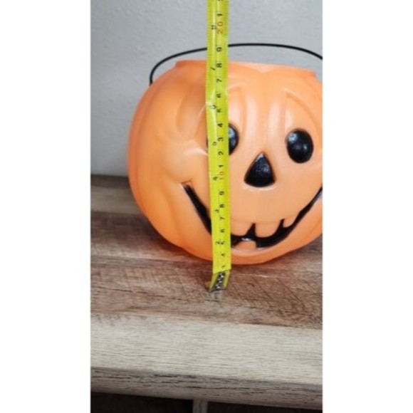Vintage Halloween Jack o’-Lantern Pumpkin Bucket Blow Mold General Foam Plastics - Picture 3 of 5